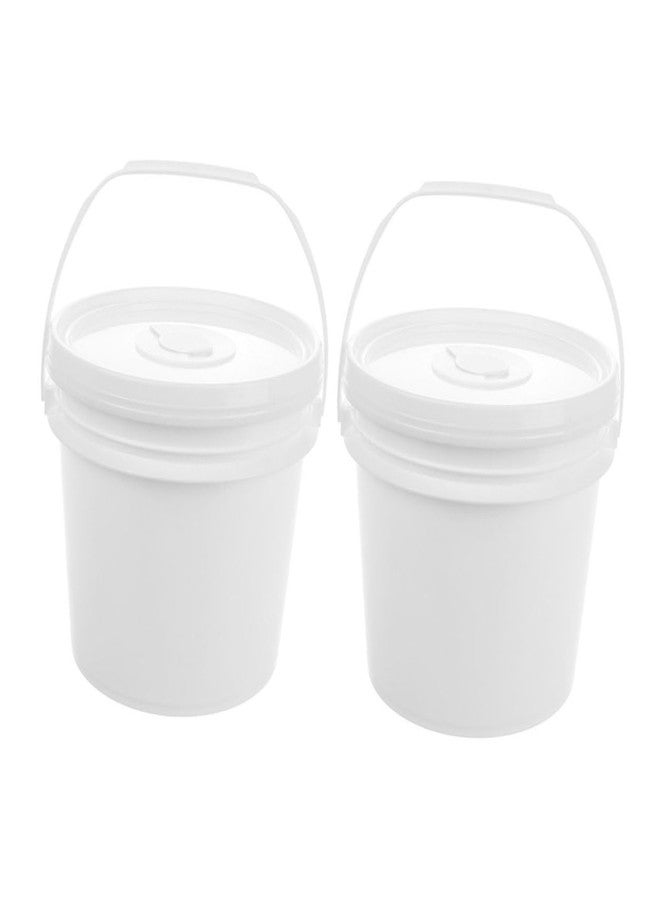 NIYANGLE 2pcs Plastic Wipes Storage Bucket with Lid Versatile Wet Towel Dispenser for Bathroom Material Keeps Wipes Moist Fresh - Image 1
